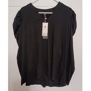 LUYAA Women's V Neck Blouse Long Sleeve Casual Workwear Loose Size XL